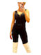 Women's Black One-piece Jumpsuit P-374