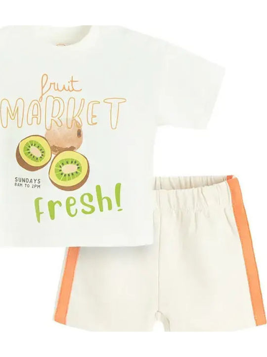 Kids Set with Shorts Summer 2 Pieces Beige Mix