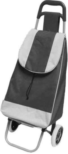Fabric Shopping Trolley Foldable Grey 95x50x20cm