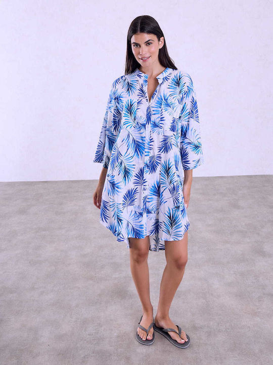 Celestino Women's Printed Caftan Shirt Pockets ...