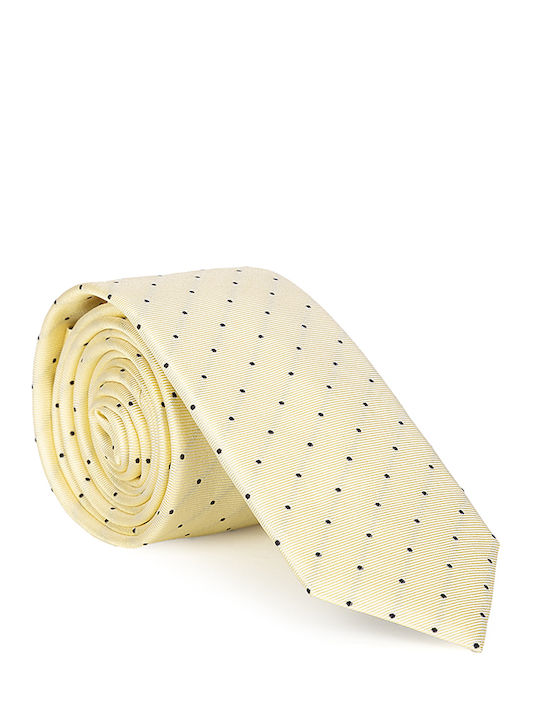 Hugo Men's Silk Tie Printed In Yellow Colour