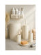 SteweHome Bathroom Accessory Set Plastic Beige 6 Pieces