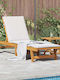 Hölzernes Garten- und Pool-Liegestuhl Braune mit Tisch