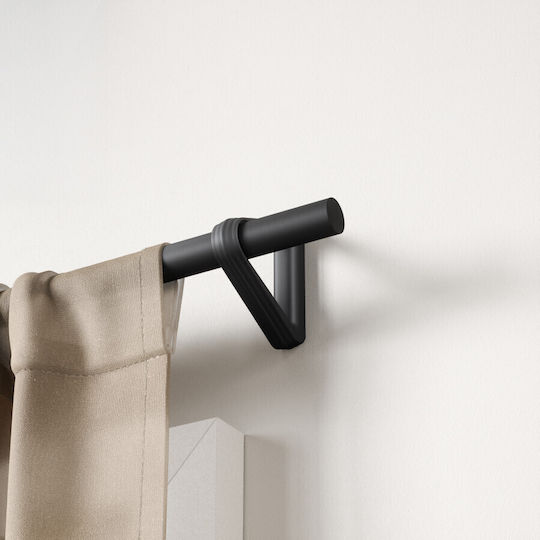 Umbra Extendable Metallic Curtain Pole Matte Black Trinity Pinpoint Φ2.5 107-305 cm