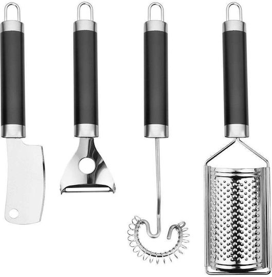Stewehome Set 4 Bucăți Sticlă Negru Alb