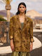 Mes demoiselles Women's Velvet Blazer Khaki