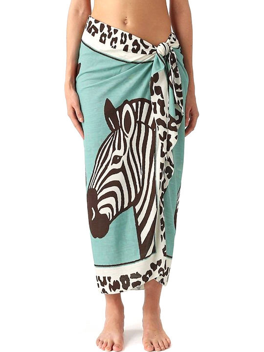 Mc2 Saint Barth Thaiti Silk Savanna Zebra Long Pareo Women Mc2 Saint Barth Εκρου Μαυρο Πρασινο Tait001-09741l Mc2 Saint Barth Thaiti Silk Savanna Zebra Long Pareo Women Mc2 Saint Barth Εκρου Μαυρο Πρασινο Tait001-09741l