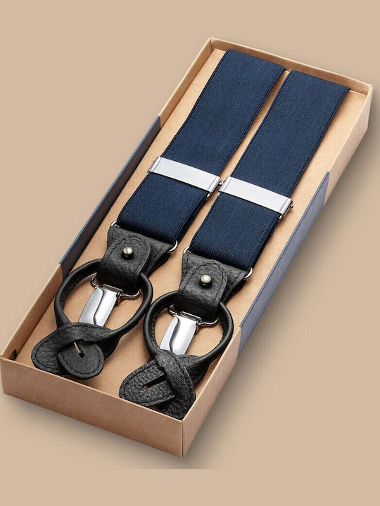 Charles Tyrwhitt Ανδρικές Τιράντες Combination Κούμπωμα Ρυθμιζόμενο Μήκος Charles Tyrwhitt Μπλέ Σκούρο