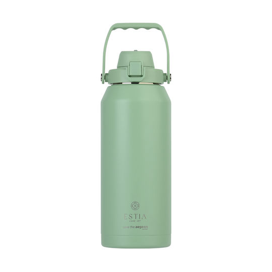 Estia Lift Bottle Save The Aegean Ανακυκλώσιμο Μπουκάλι Θερμός Ανοξείδωτο BPA Free 1.8lt Pine με Λαβή