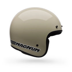 Bell Magnum Solid Vintage White Motorcycle Helmet Jet DOT / ECE 22.06 980gr