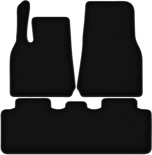 Basic Black Velour Mats Tesla Model Y Crossover 2019