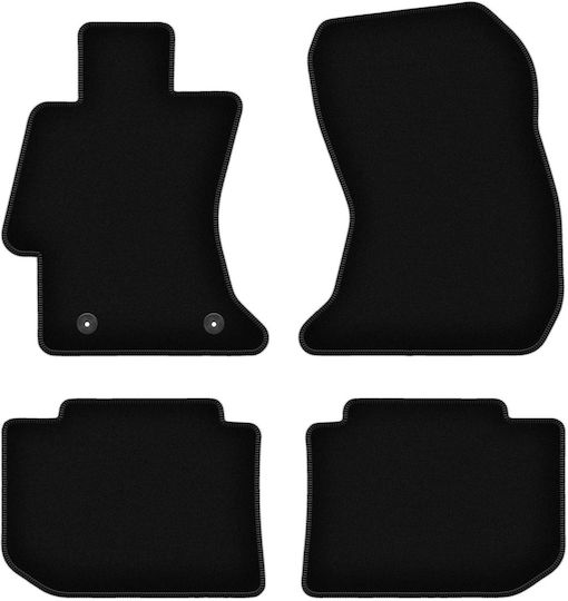 Basic Black Velour Mats Subaru Impreza Iv Hatchback Sedan 2011-2016