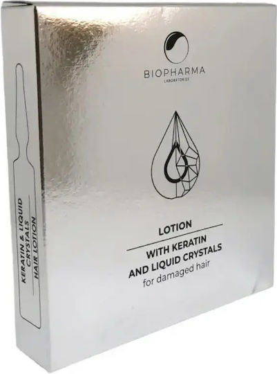 Biopharma Lotion Mit Keratin Liquid Crystals Haar-Ampullen 5x15ml