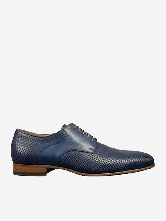 Leder Herrenschuhe Blau I190-Blue