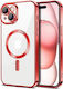 Transparent Magsafe Gloss Red Case iPhone 14
