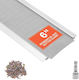 Vevor Gutter Gutter Aluminum Gutter Cover 152.4 Mm Stainless Steel Heavy Duty Micro Mesh Length 14.63 M Thickness 1.02 Mm Protective Sheet Pine Needle Debris Easy Diy Includes Screws 12 Pcs