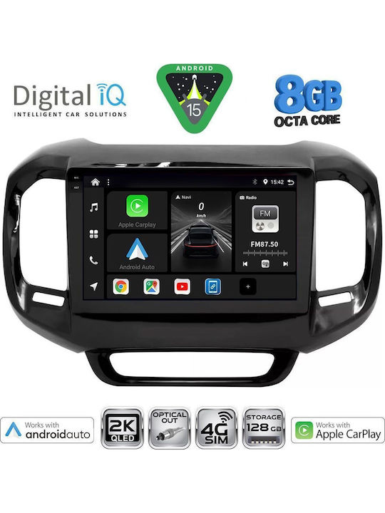 Digital IQ Car Audio System for Fiat Toro 2017 Bluetooth USB WiFi GPS Apple CarPlay Android Auto with 9" Touch Screen