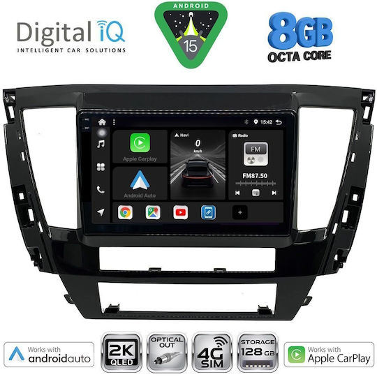 Digital IQ Car Audio System for Mitsubishi Pajero 2020 Bluetooth USB WiFi GPS Apple CarPlay Android Auto with 9" Touch Screen