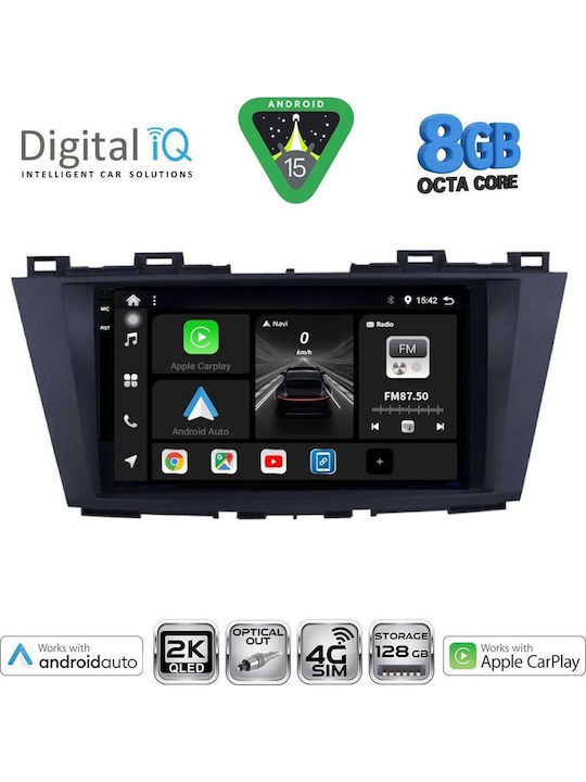 Digital IQ Car Audio System for Mazda 5 2011-2020 Bluetooth USB WiFi GPS Apple CarPlay Android Auto with 9" Touch Screen