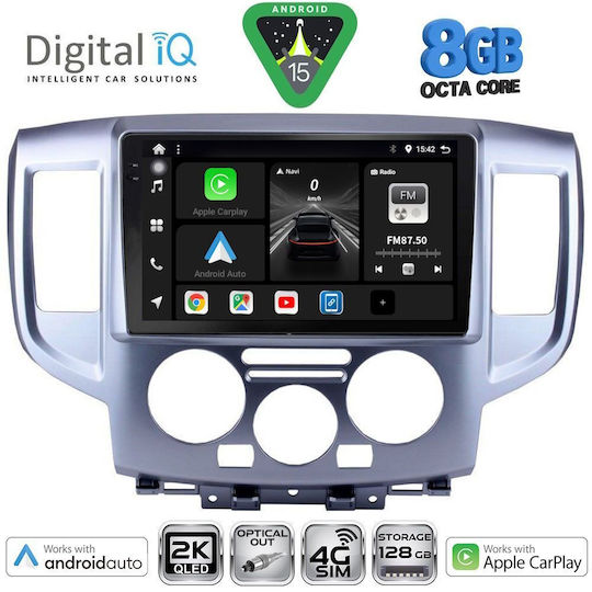 Digital IQ Car Audio System for Nissan NV200 2009-2020 Bluetooth USB WiFi GPS Apple CarPlay Android Auto with 9" Touch Screen