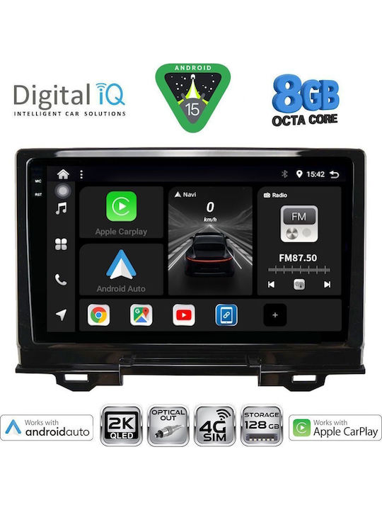 Digital IQ Автомобилна Аудио Система за Honda HR-V 2021 (Bluetooth/USB/Вграден Wi-Fi/GPS/Apple CarPlay/Android Auto) с Touch Screen 9"