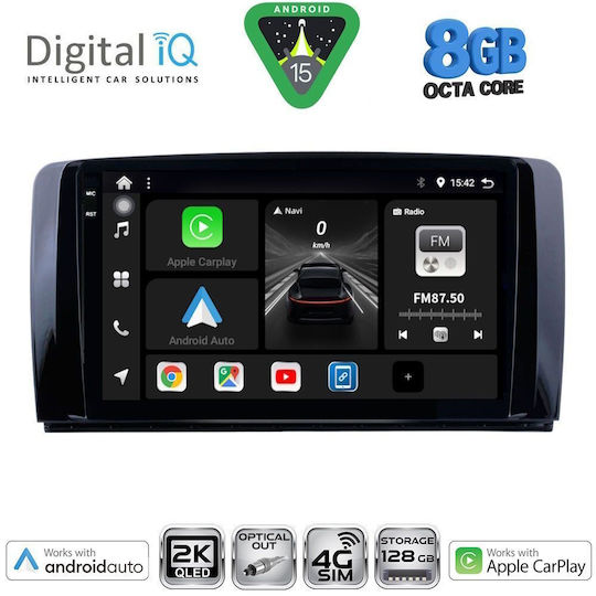 Digital IQ Ηχοσύστημα Αυτοκινήτου για Mercedes-Benz R-Class 2006-2015 (Bluetooth/USB/WiFi/GPS/Apple-Carplay/Android-Auto) με Οθόνη Αφής 9"