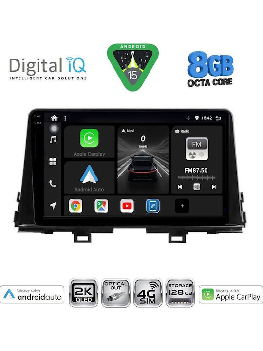 Digital IQ Car Audio System for Kia Picanto 2021 Bluetooth USB WiFi GPS Apple CarPlay Android Auto with 9" Touch Screen