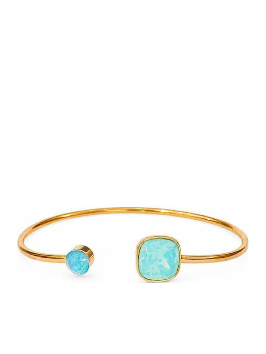 Awear Women's Gold Plated Steel Handcuff Bracelet