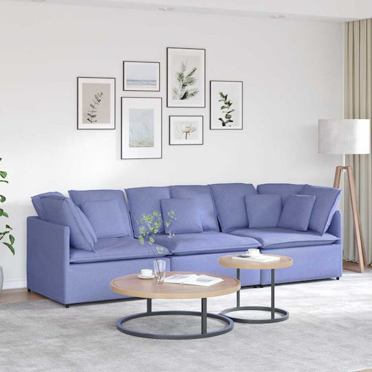 Dreisitzer Sofa Blau 300x100x64cm