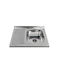 Inter Ceramic Drop-In Right Kitchen Sink Inox L20xW20cm Grey