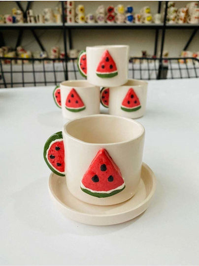 SteweHome Ceramic Red Coffee Cup 80ml