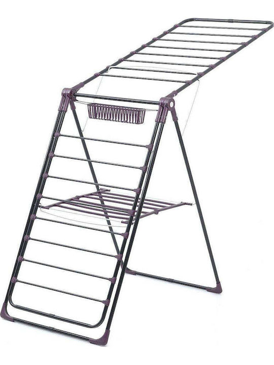 SteweHome Folding Floor Clothes Drying Rack Made of Metal