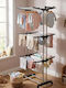 SteweHome Folding Floor Clothes Drying Rack from Metal