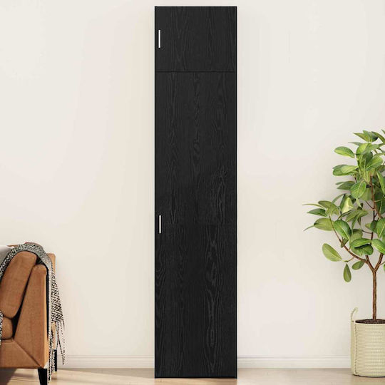 Biblioteci Negre Stejar (2 buc) 50x41x225 cm