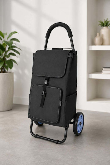 Stoff Einkaufswagen Klappbar Schwarzes 100x40x30cm