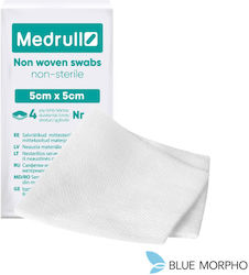 Medrull Nicht Sterile Vlies 4-lagig 100 Tupfer 5cmx5cm
