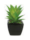 Decorative Potted Plant Green-Black 7.5x16cm Marhome 19325e