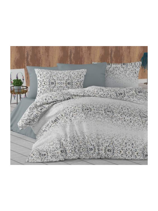 MayHome King Size Bed Sheets Set 260x240cm Grey 4 Pieces
