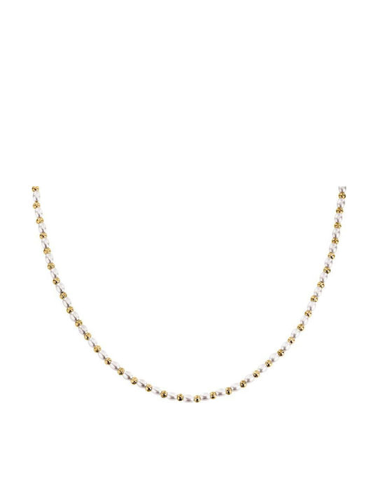 La Petite Story Necklace With Pearls