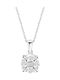 Chrilia Necklace Made of 18k White Gold with Diamond