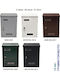 Import Hellas Tx 0081 Outdoor Metal Mailbox in Silver Colour