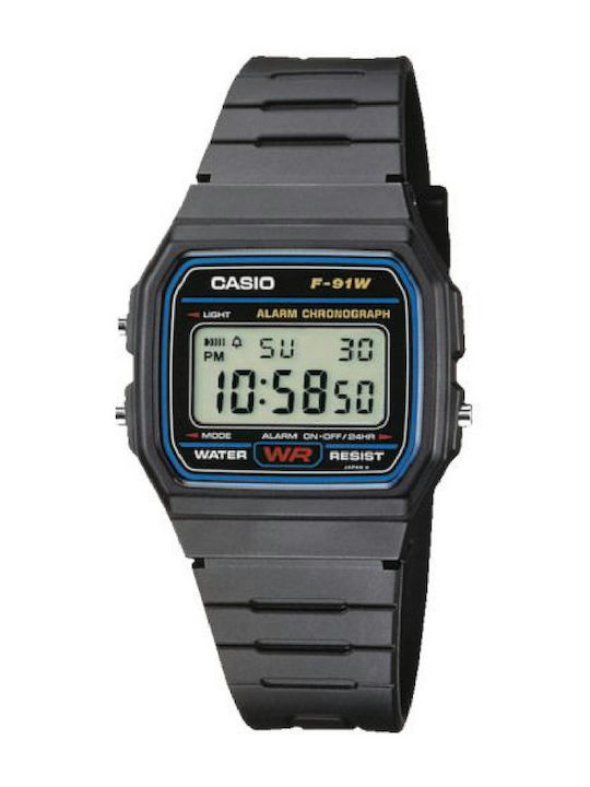 Casio Дигитален Мъжки Часовник На Батерия С Чер...