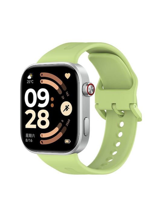 Λουράκι Silicone Vertical Stripe Xiaomi Redmi Watch 4 5 6 Smart Band 8 Pro 9 Pro Lime Green