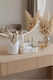 Stewehome Makeup Organizer Set Makeup Brush Organizer Plastic White