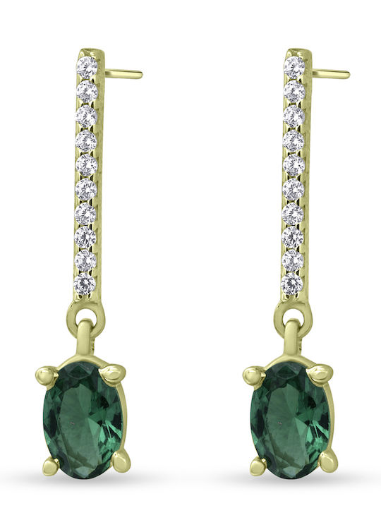 Ortaxidis Dangle Earrings From 14K Gold With Stones