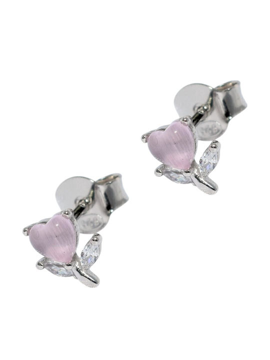 Gatsa Stud Earrings Made of Gold Plated Silver Pink