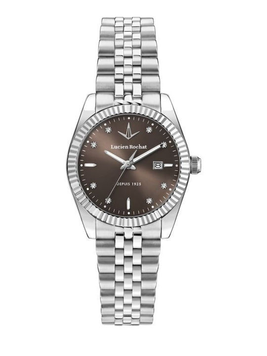 Lucien Rochat Womens Watch 31mm Battery With Brown Metal Bracelet
