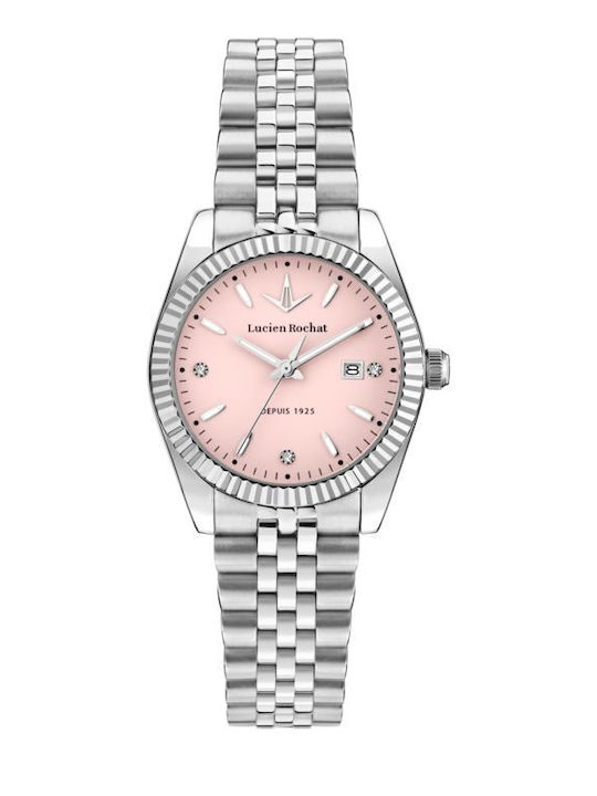 Lucien Rochat Womens Watch 31mm Battery With Pink Metal Bracelet