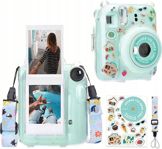 Etui Silicone Case + Stickers + Strap Fujifilm Instax Mini 12 Camera