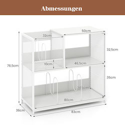 Costway Weiße Plattenspielerbasis Mit 3 Ebenen Kapazität Bis Zu 300 Alben 3 Abnehmbare Trennwände Jz10289wh